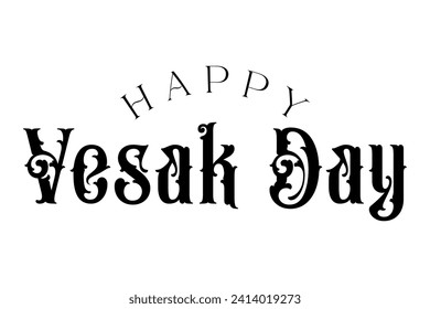 Fröhliche Vesak Day Lettering Vektorgrafik.