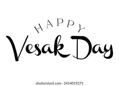 Fröhliche Vesak Day Lettering Vektorgrafik.