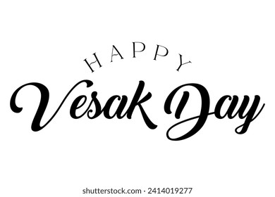 Fröhliche Vesak Day Lettering Vektorgrafik.