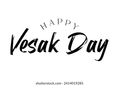 Fröhliche Vesak Day Lettering Vektorgrafik.