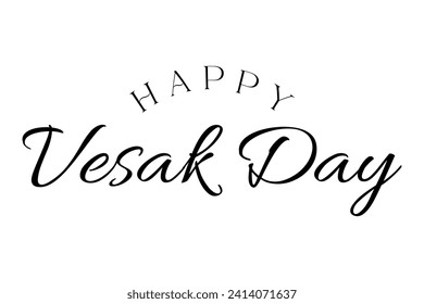 Fröhliche Vesak Day Lettering Vektorgrafik.