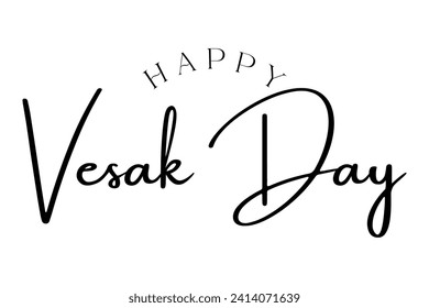 Fröhliche Vesak Day Lettering Vektorgrafik.