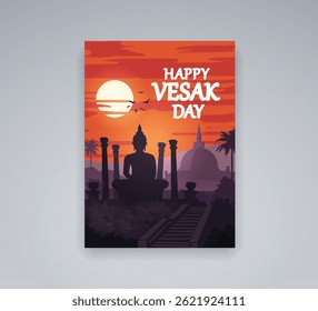 happy Vesak day poster design 