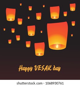 Happy Vesak Day. This is the great day of Buddhists. With lanterns background