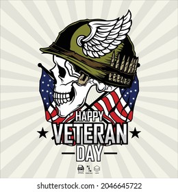 HAPPY VETERAN DAY ILLUSTRATION, READY FORMAT EPS 10