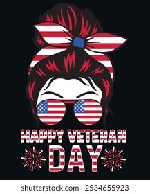 Feliz dia veterano t camisa vetor ilustração