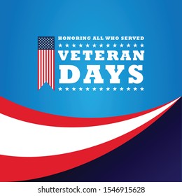 Happy Veteran Day Template design. Vector Eps 10