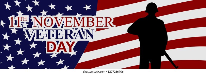 Happy Veteran Day Vector Illustration. Suitable for greeting card, poster and banner.