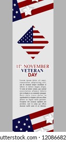 Happy Veteran Day Vector Illustration. Suitable for greeting card, poster and banner.