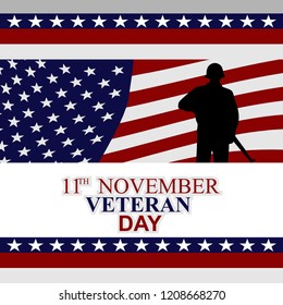 Happy Veteran Day Vector Illustration. Suitable for greeting card, poster and banner.