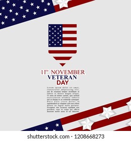 Happy Veteran Day Vector Illustration. Suitable for greeting card, poster and banner.