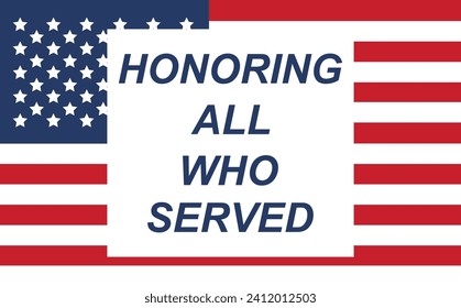 Happy Veterans Day. American flag. November 11 Poster, Banner, Greeting Card, Flyer Template