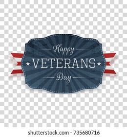 Happy Veterans Day american Label Template