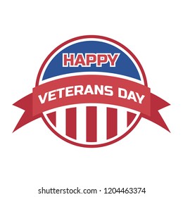 happy veteran's day for american veteran. vector illustration