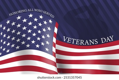 Feliz dia dos veteranos. Dia dos veteranos se aproximando. Ilustração de design de vetor do dia veterano de Memorial Americano.