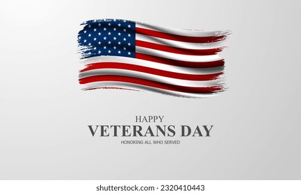 Happy Veterans Day background vector illustration