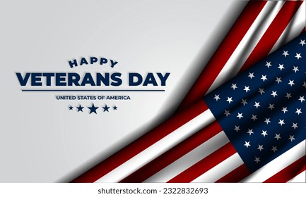 Happy Veterans Day background vector illustration