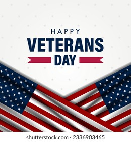 Happy Veterans Day background vector illustration