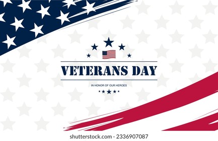 Happy Veterans Day background vector illustration