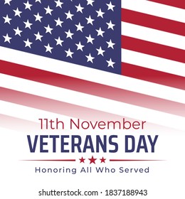 Veterans Day Background Vector Illustration Honoring Stock Vector ...