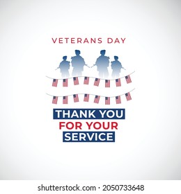 happy veterans day banner template. united states flag