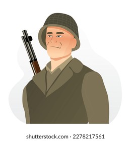 Happy Veteran's Day. Banner Veteran Day. Soldier. 11 November