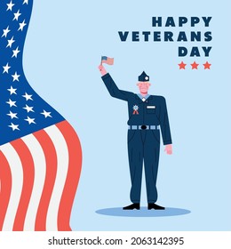 happy veterans day celebration card
