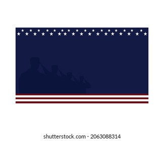 Happy Veterans day with copy space. America, USA flag. Text Happy Veterans Day.