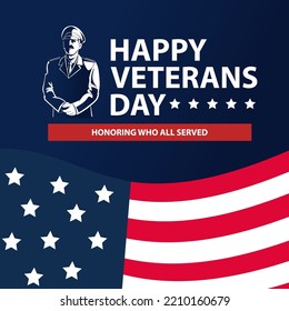 Happy veterans day event. 11th November template, American Background.