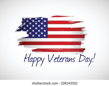 Happy-Veteran-Tag Flaggen-Design auf weißem Hintergrund