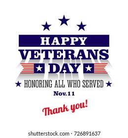 Happy Veterans Day Greeting Card