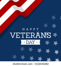 Happy veterans day illustration vector