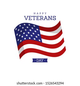 Happy Veterans Day Illustration Vector Stock Vector (Royalty Free ...