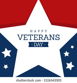 Happy veterans day illustration vector