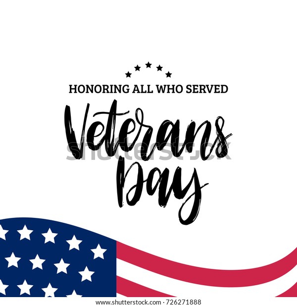 米国国旗のイラストで 退役軍人の日の文字を使用します 11月11日の祝日の背景 星条旗のお祝いのポスター ベクター画像のグリーティングカード のベクター画像素材 ロイヤリティフリー