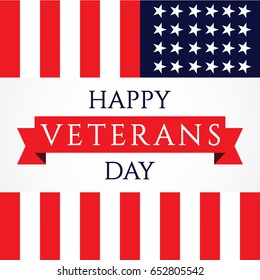 Happy Veterans Day Logo Vector Template