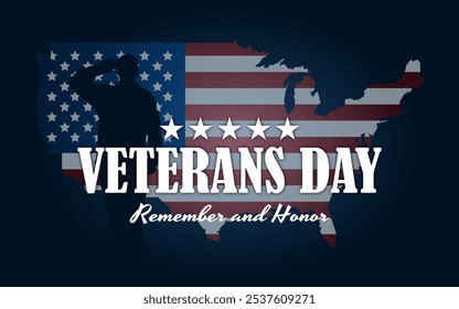 Happy veterans day. Memorial American veteran day vector design illustration close up.