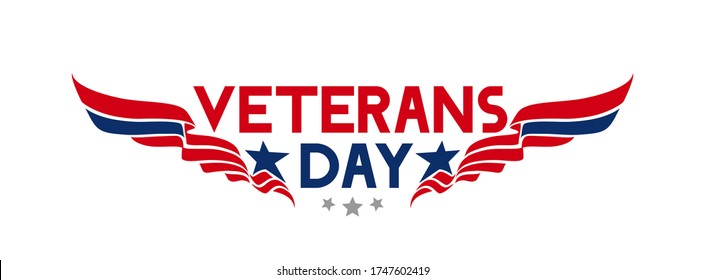 Happy Veterans Day November 11th. 
 Vector illustration of American veterans day