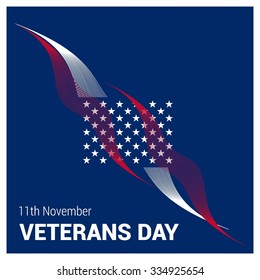 Happy Veterans Day. November 11th, United state of America, U.S.A veterans day design. Beautiful USA flag Composition. veterans Day poster design