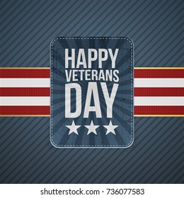 Happy Veterans Day paper Banner