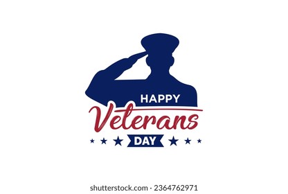 Happy Veterans Day Poster. Vektorgrafik