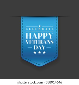 Happy Veterans day ribbon
