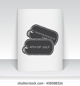 Happy veterans day set. Independence day. The celebration of patriotic celebration of America. Detailed elements. Typographic label, sticker, logo and badge. Sheet of white paper. Flat vector