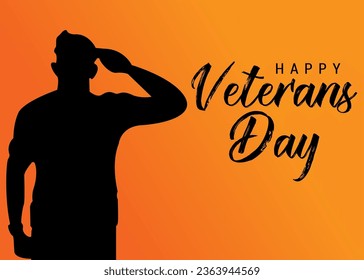 Happy Veterans day social media post template vector illustration.