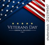 Happy Veterans Day United States of America background vector illustration