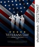 Happy Veterans Day United States of America background vector illustration