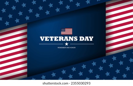 Happy Veterans Day United States of America background vector illustration