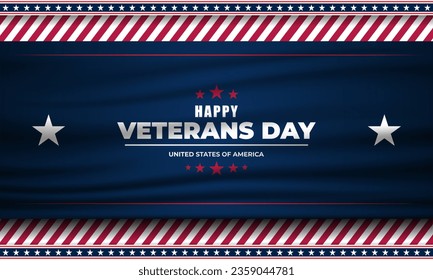 Happy Veterans Day United States of America background vector illustration
