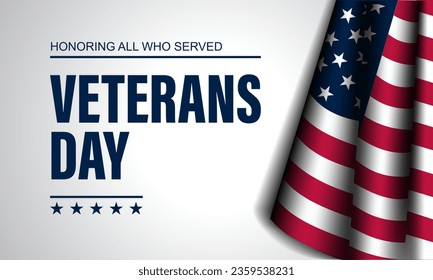 Happy Veterans Day United States of America background vector illustration