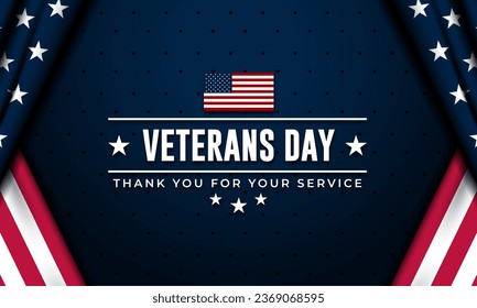 Happy Veterans Day United States of America background vector illustration